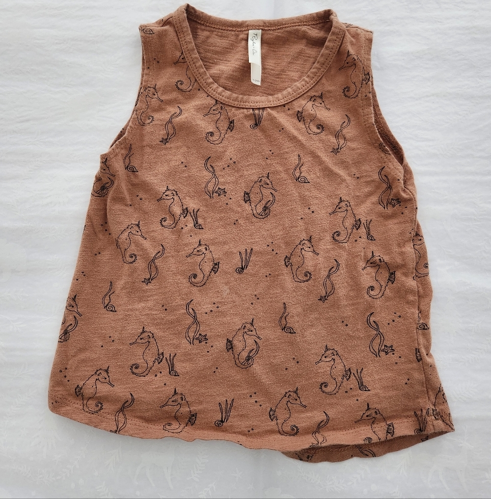 💕rylee & Cru Tank Top 18-24 Months Seahorse Brown